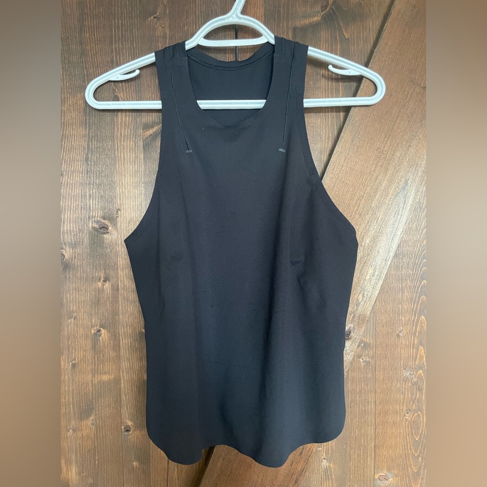 Lululemon Black Muscle Tank Run Tank Loose Fit
